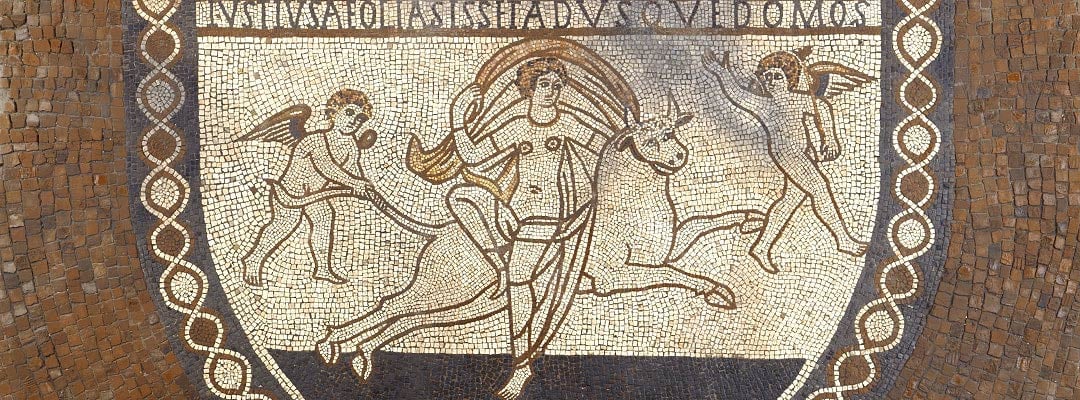 Mosaic depicting Europa and the Bull