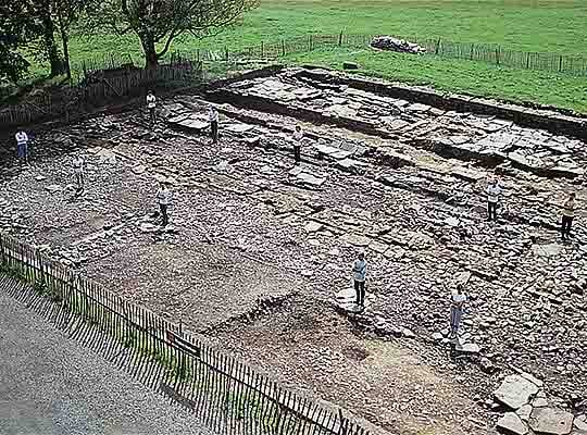 Excavation of the post-Roman hall at Birdoswald