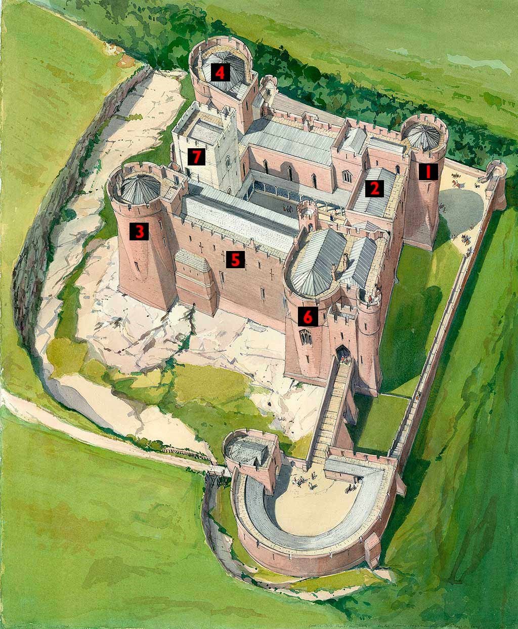 Goodrich Castle as it may have looked in the late Middle Ages
