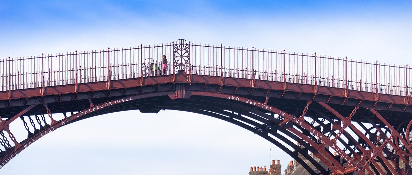 The newly repainted Iron Bridge