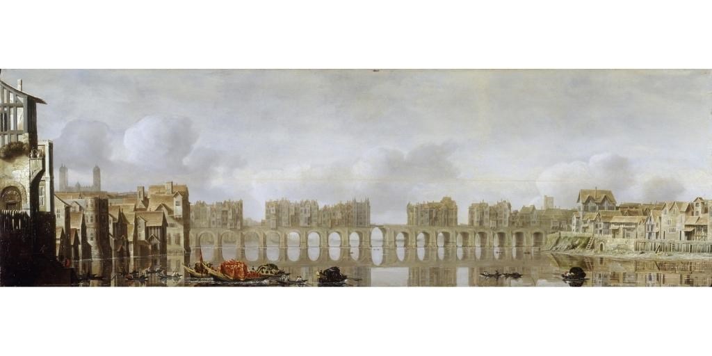 Talk on Old London Bridge by Claude de Jongh