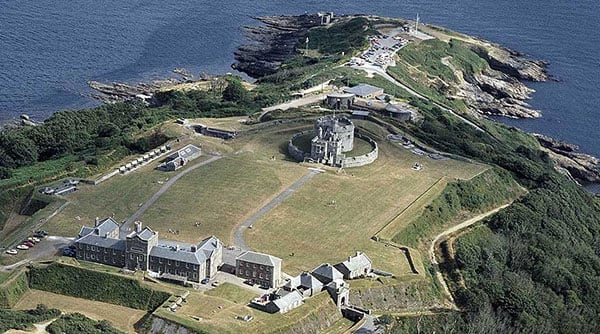 Pendennis Castle viewed from the air.