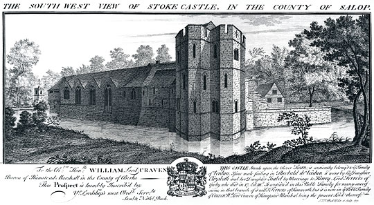 Buck engraving of Stokesay Castle