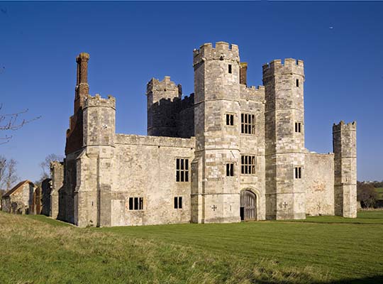 Titchfield Abbey gatehouse, built in the 16th century across the nave of the former monastic church