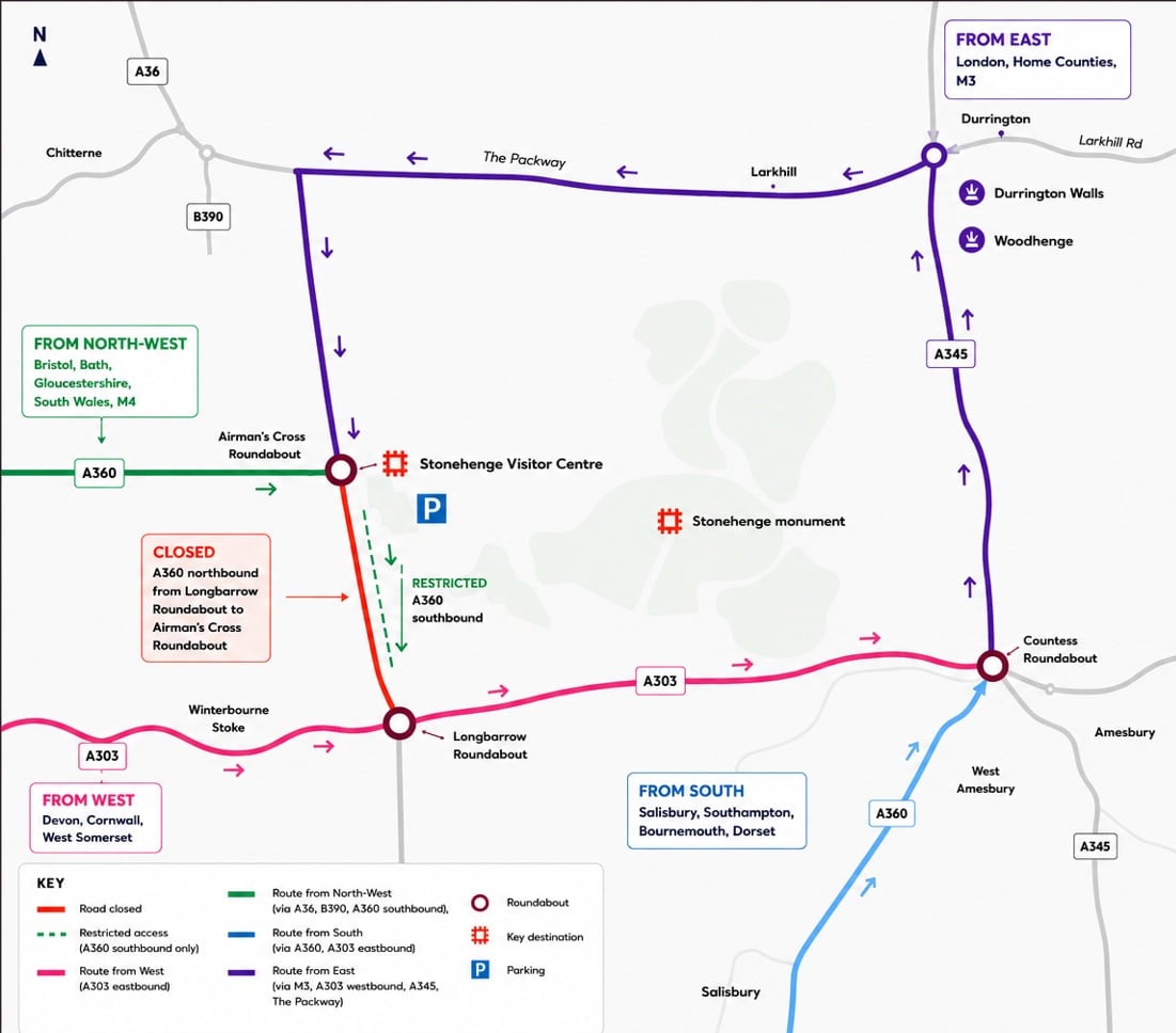 Road closures map