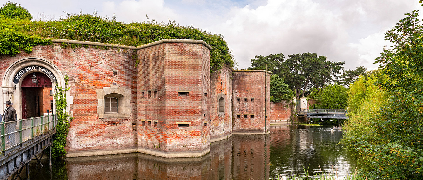 The bridge and entrance to Fort Brockhurst