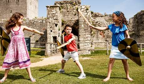 Portchester Castle, Hampshire "Portchester has everything: history, harbour, church, ramparts, views for miles, family friendly  events and even cricket in the grounds."