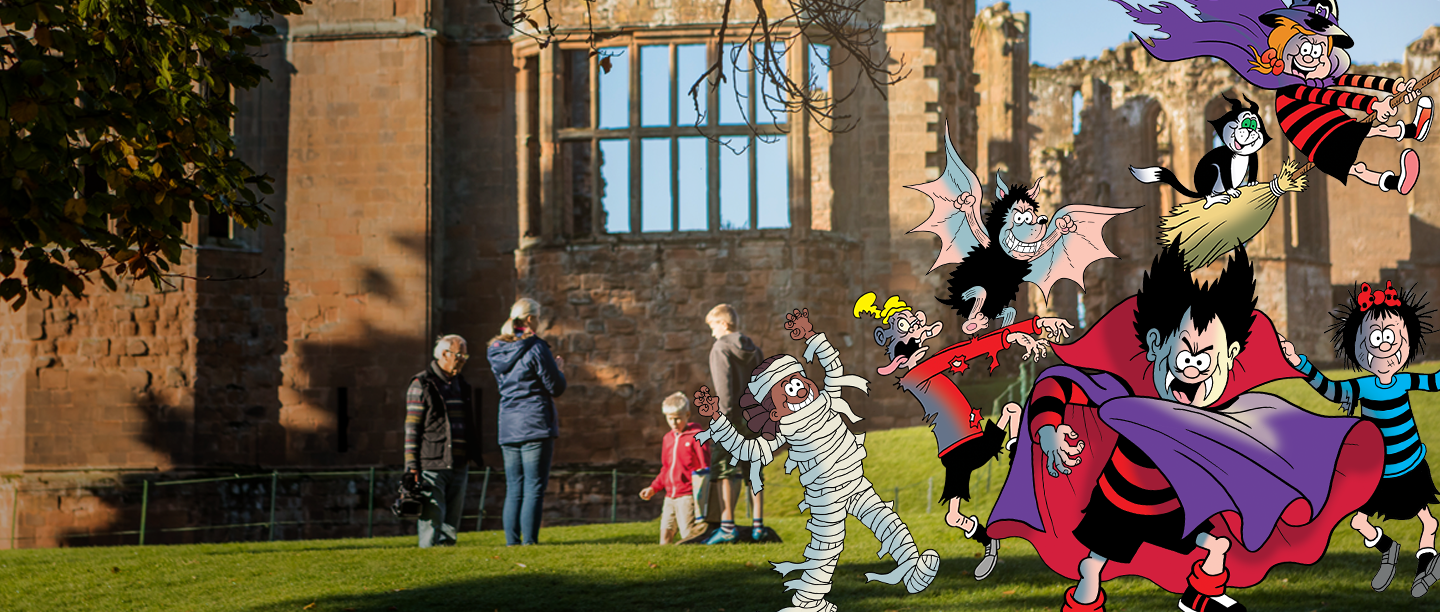 Image: Beano characters at Kenilworth Castle