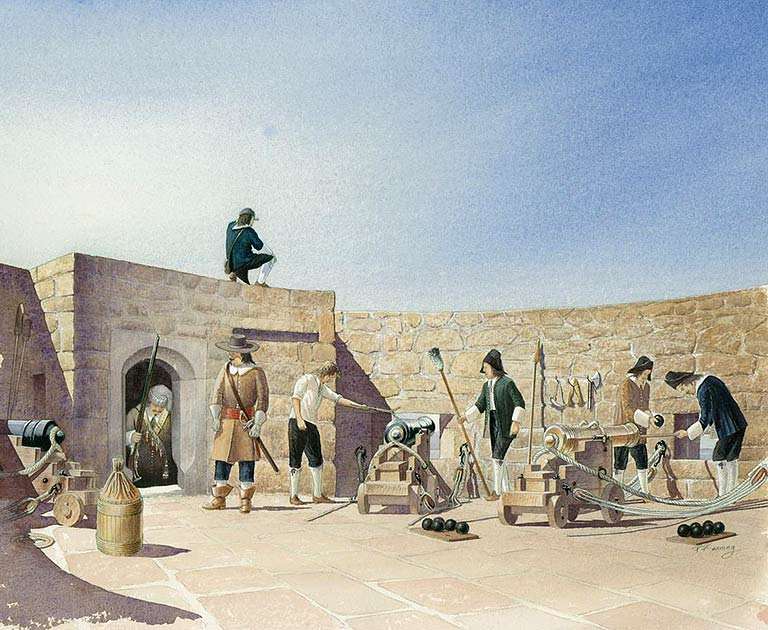 The gun platform of Cromwell’s Castle