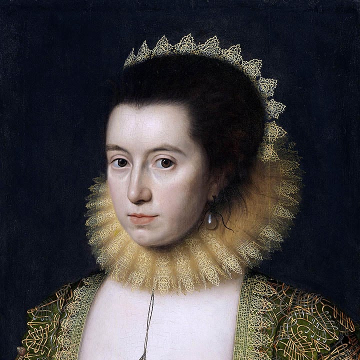 Detail of a portrait of Lady Anne Clifford