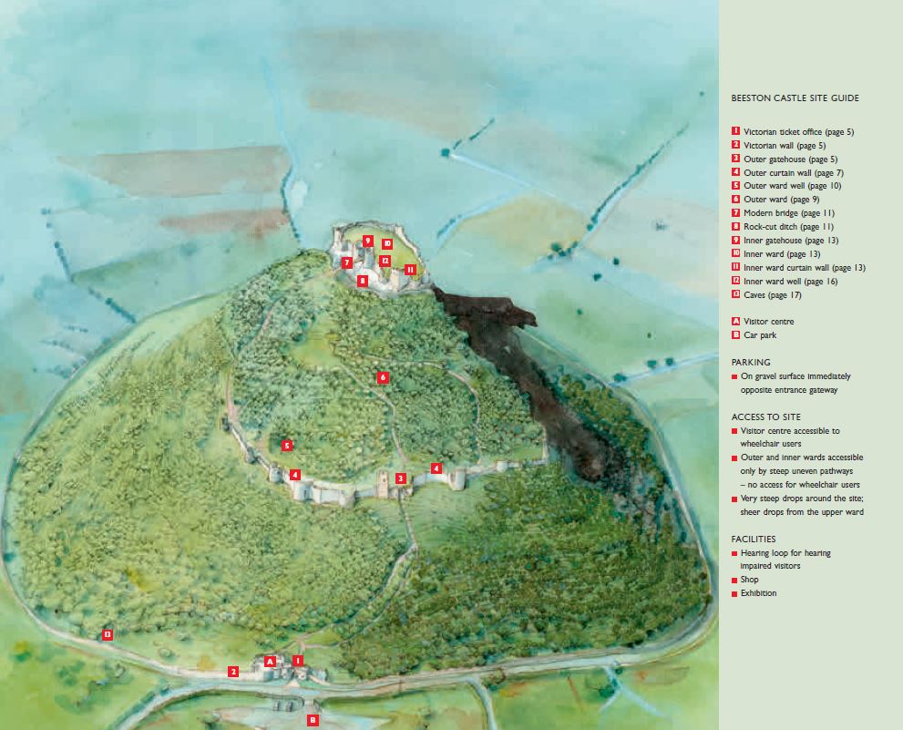 Beeston Castle Site Map