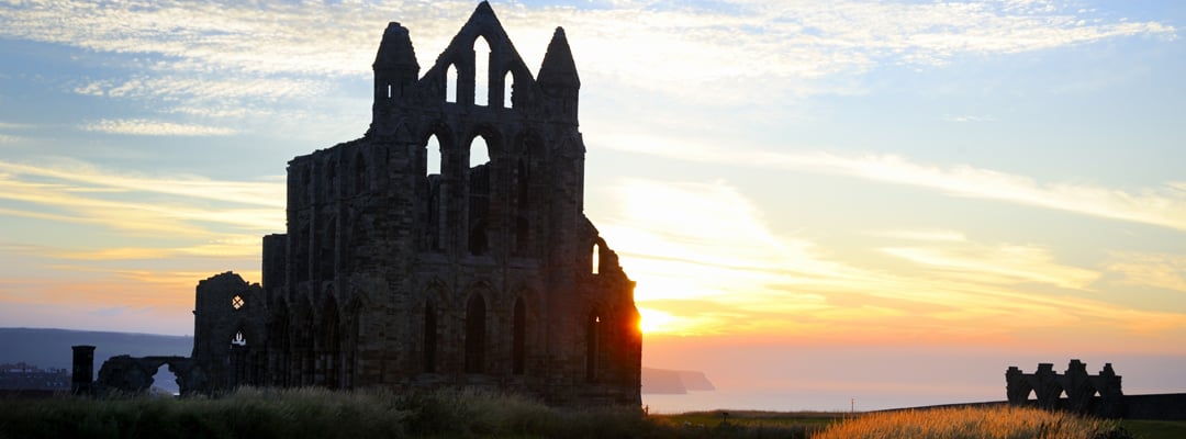 Whitby Abbey, North Yorkshire, which was refounded soon after the Norman Conquest