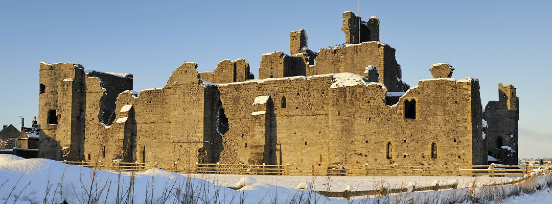 The south view of Middleham Castle