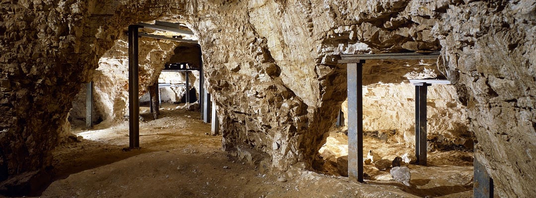Greenwell’s Pit, one of over 400 prehistoric flint mines at Grime’s Graves, Norfolk Greenwell’s Pit, one of over 400 prehistoric flint mines at Grime’s Graves, Norfolk