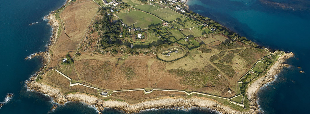 Garrison Walls, Scilly Isles. The mid 18th-century fortifications replaced earlier ones of a Civil War Royalist stronghold