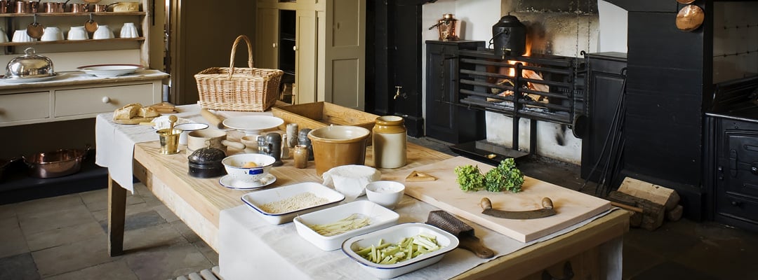 The 19th-century kitchen at Audley End, Essex The 19th-century kitchen at Audley End, Essex