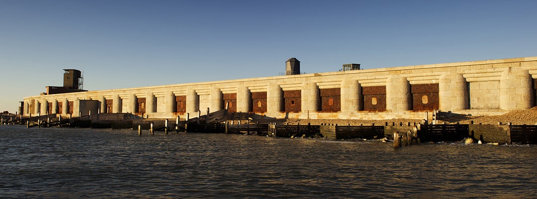 The 1860s east wing battery at Hurst Castle, Hampshire