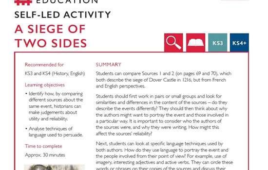 teaching medieval history english heritage