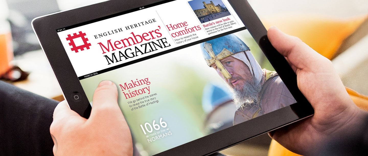 Members' Magazine read on a tablet