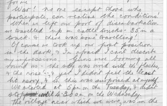 22 October 1916 France - The experience of war.