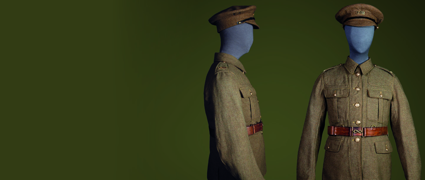 Mannequins wearing Non-Combatant Corps uniform at Richmond Castle museum 