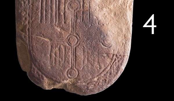 Lindisfarne pillow stone: dating from the late seventh or early eighth century, this Linisfarne pillow stone was once painted and may have been jewelled.