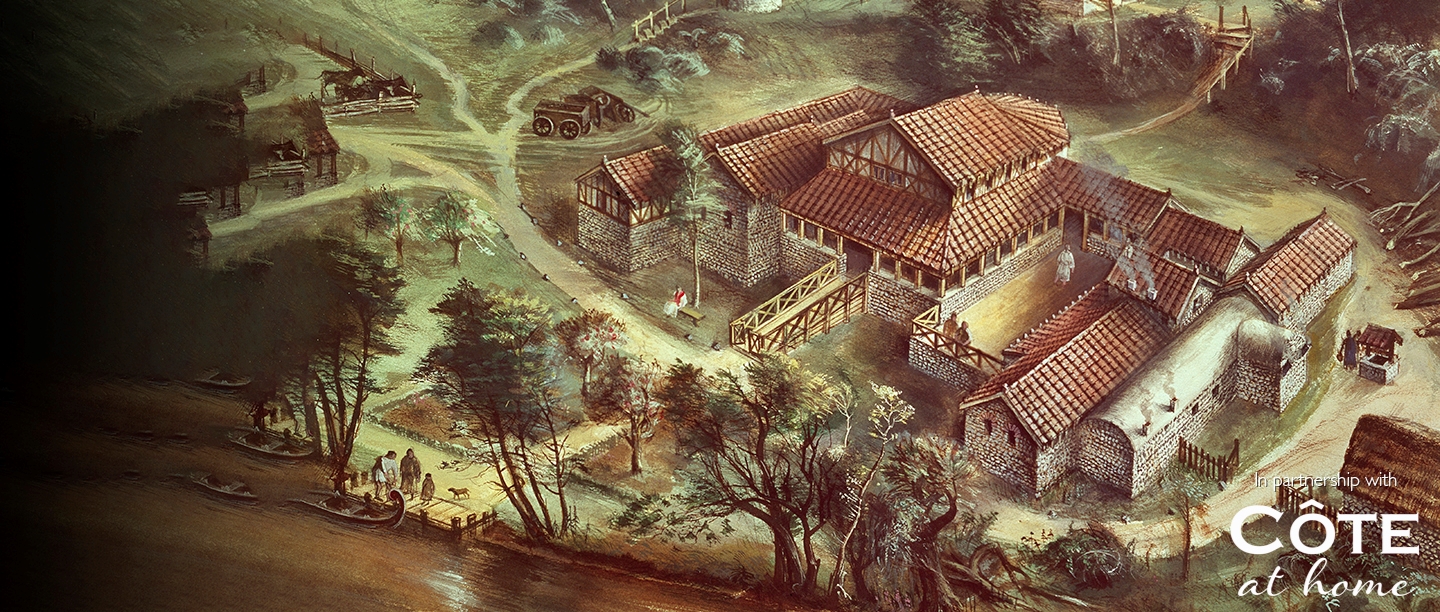 Image: Reconstruction drawing of Lullingstone Roman Villa