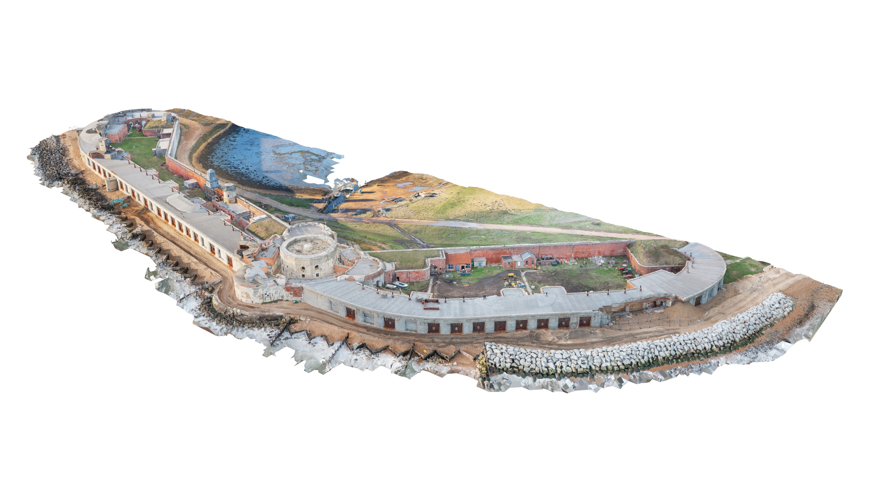 Image: A 3D model of Hurst Castle created using data from laser scanning and digital photogrammetry
