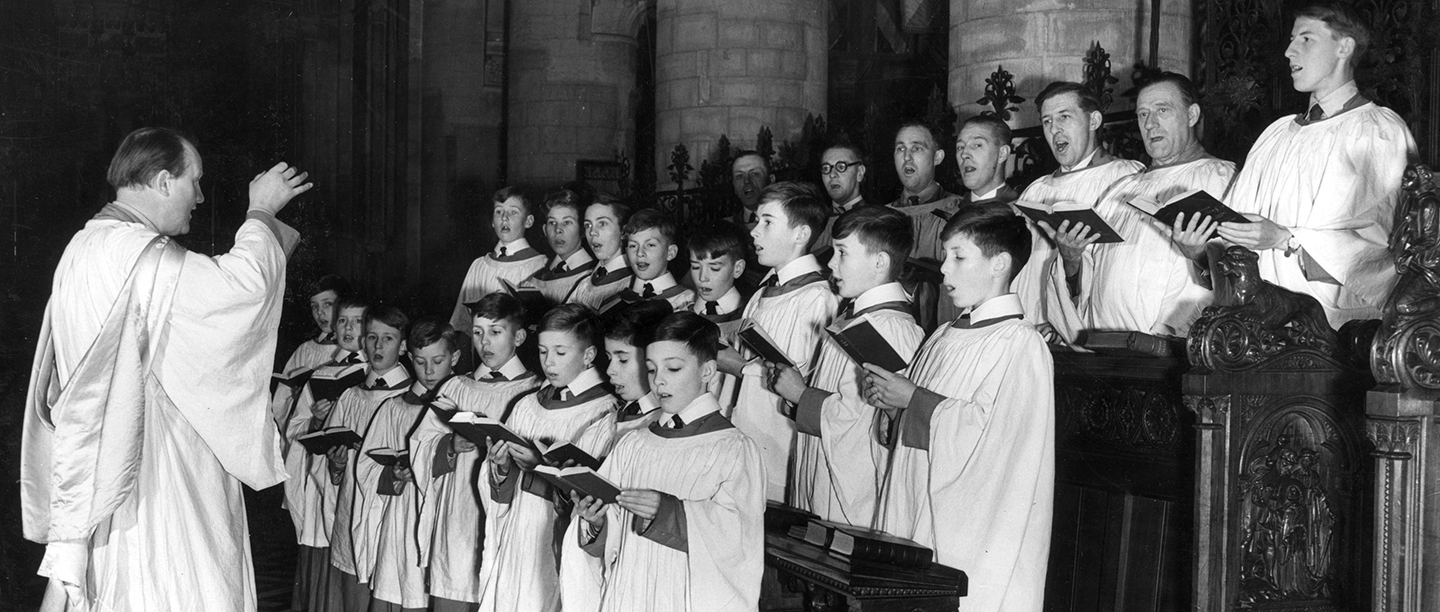 Image: Choristers at Christ Church College, Oxford singing Christmas carols