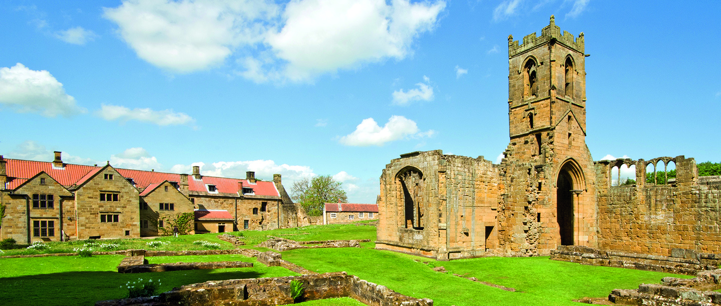 External view of Mount Grace Priory in North Yorkshire
