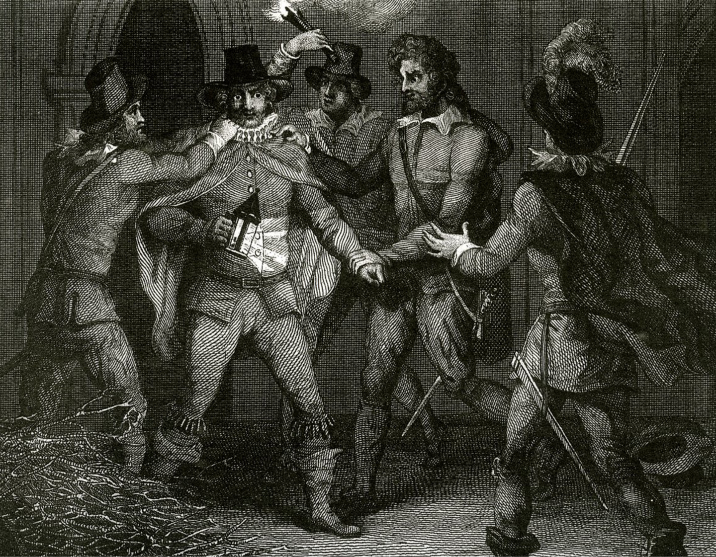 Image: Guy Fawkes is arrested in the Houses of Parliament 