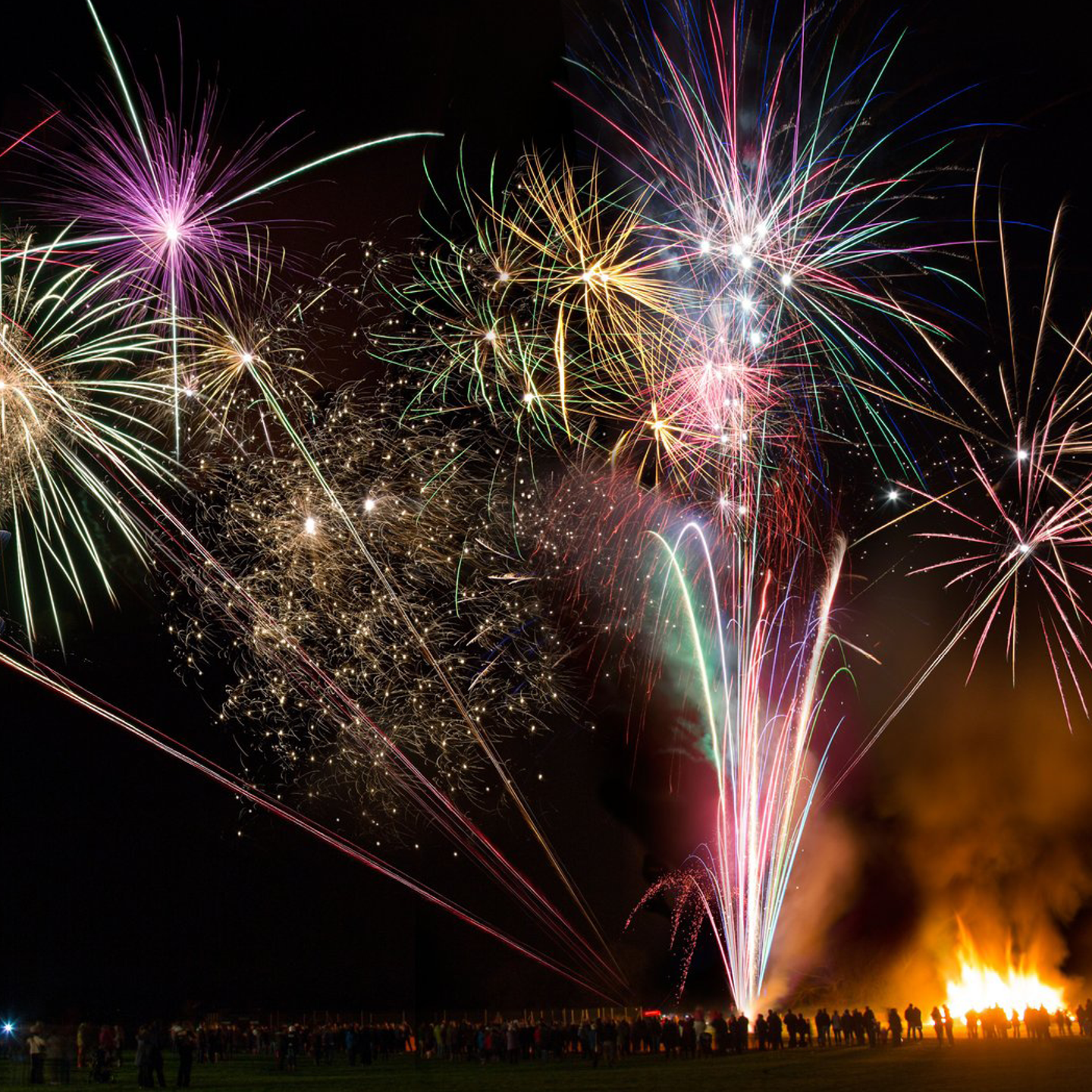 A 5th November fireworks display in England A 5th November fireworks display in England