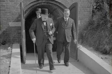 Image: Winston Churchill and Bertram Ramsay exiting the tunnels