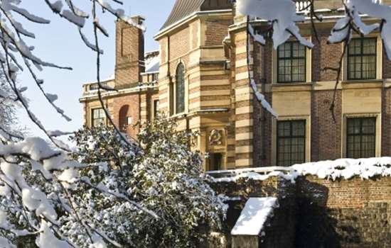 Image: Photo of the exterior of Eltham Palace in the snow