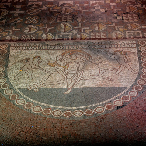 Image: Roman mosaic at Lullingstone Image: Roman mosaic at Lullingstone