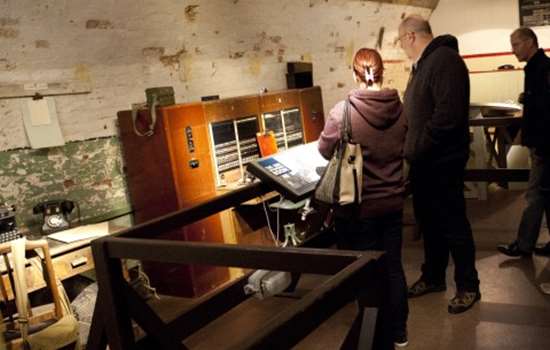 Photo of people looking at Second-World-War artefacts at Dover Castle in Kent