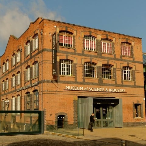 Photo of the outside of the Museum of Science & Industry in Manchester