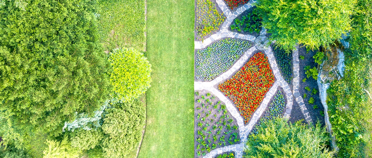 Image: Brodsworth's target garden seen from above