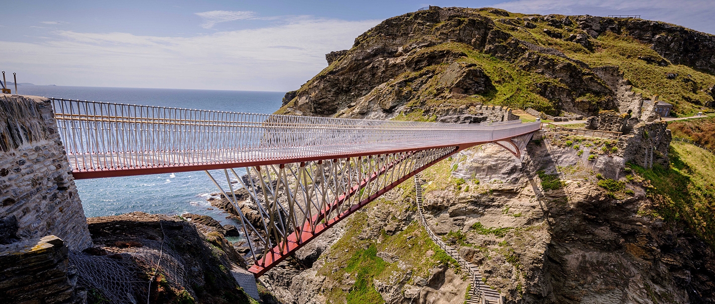 Image: the new bridge at Tintagel Castle