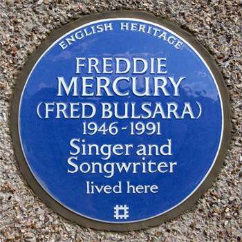 Freddie Mercury Singer Blue Plaques English Heritage - 