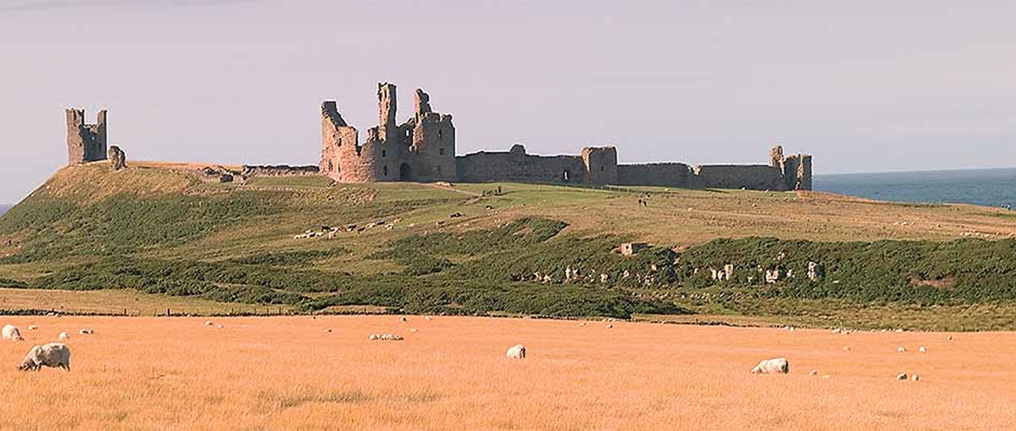 Dunstanburgh Castle seen from the south-west