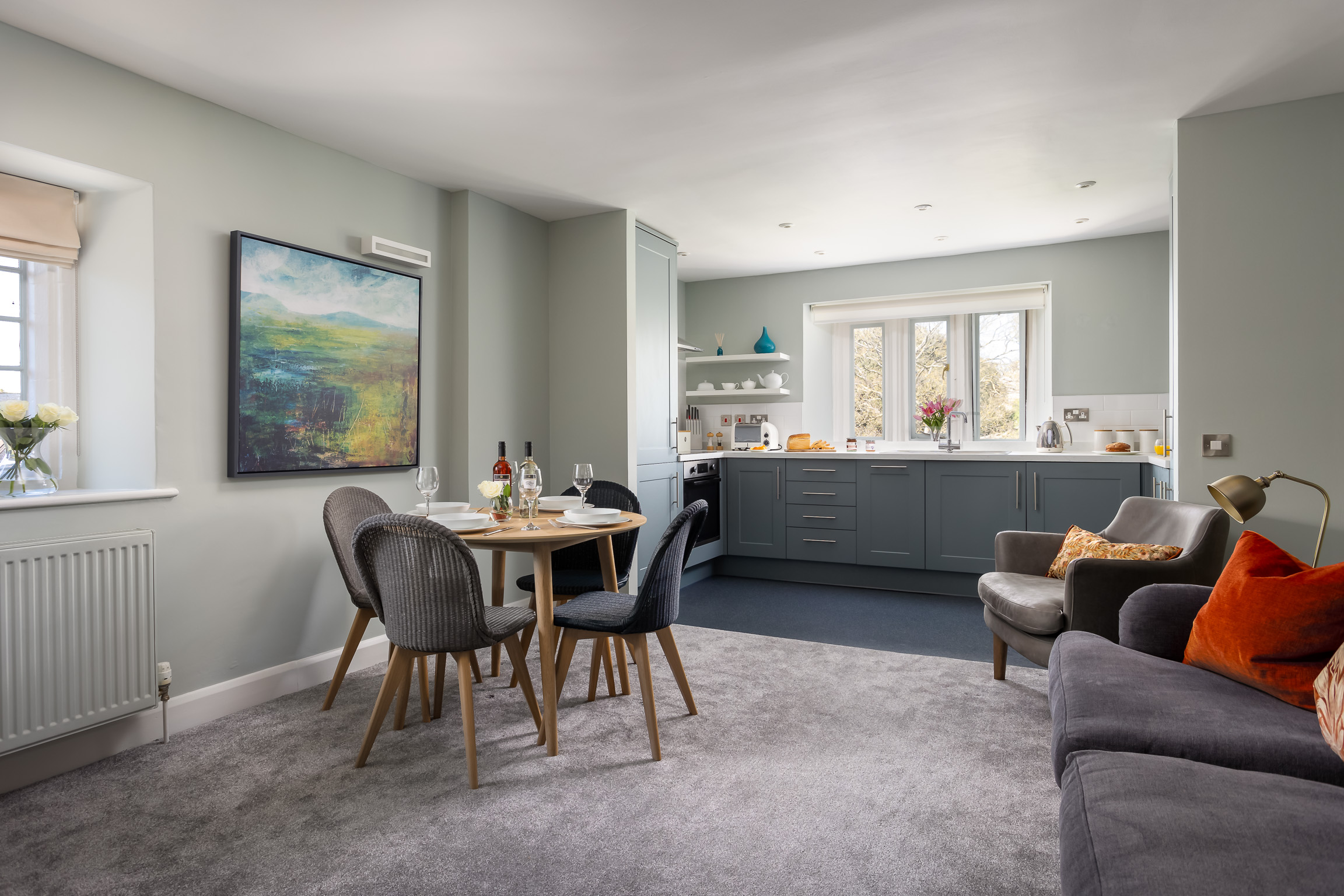 Kitchen, Lounge and dining area, first floor