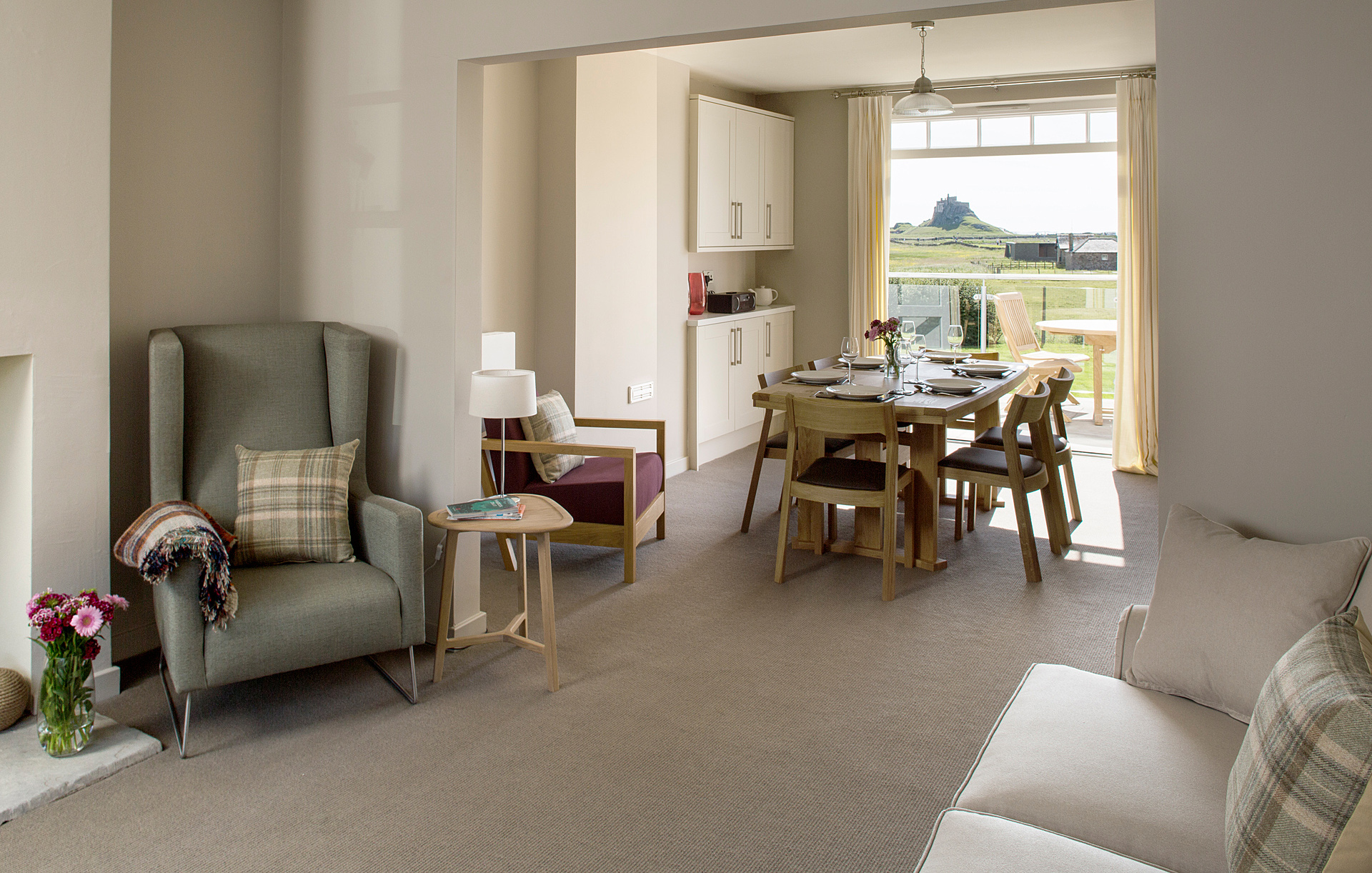 Living area open plan to dining room, ground floor