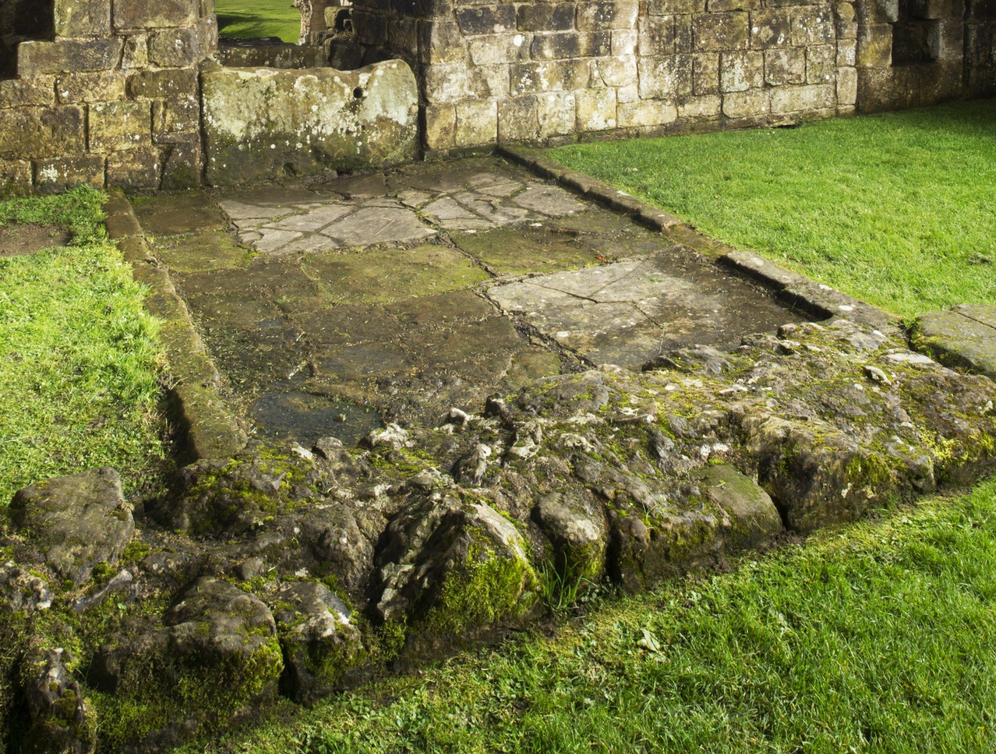 Image: Photo of the ruins of the warming house at Rievaulx Abbey in North Yorkshire