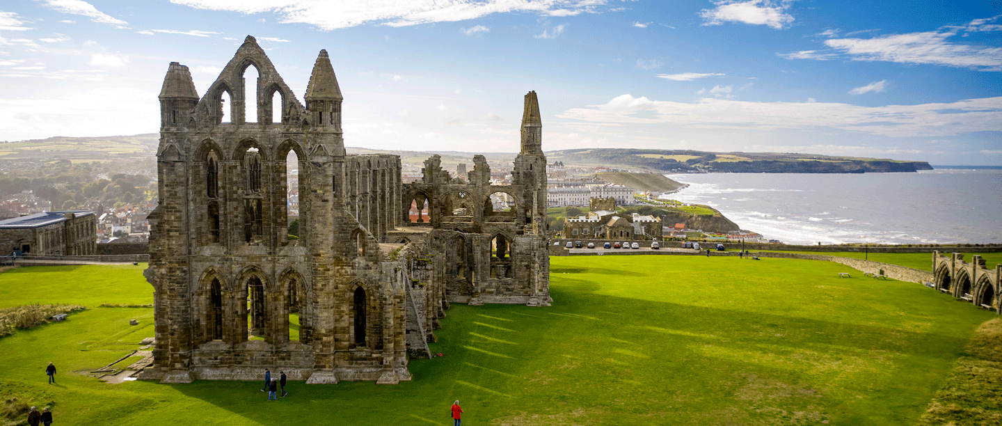 Image: a view of Whitby Abbey