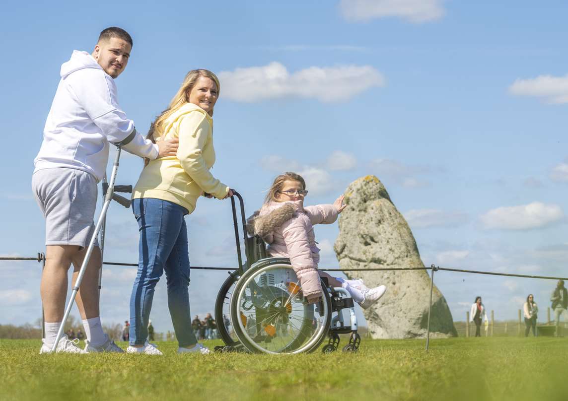Image: A family exploring Stonehenge