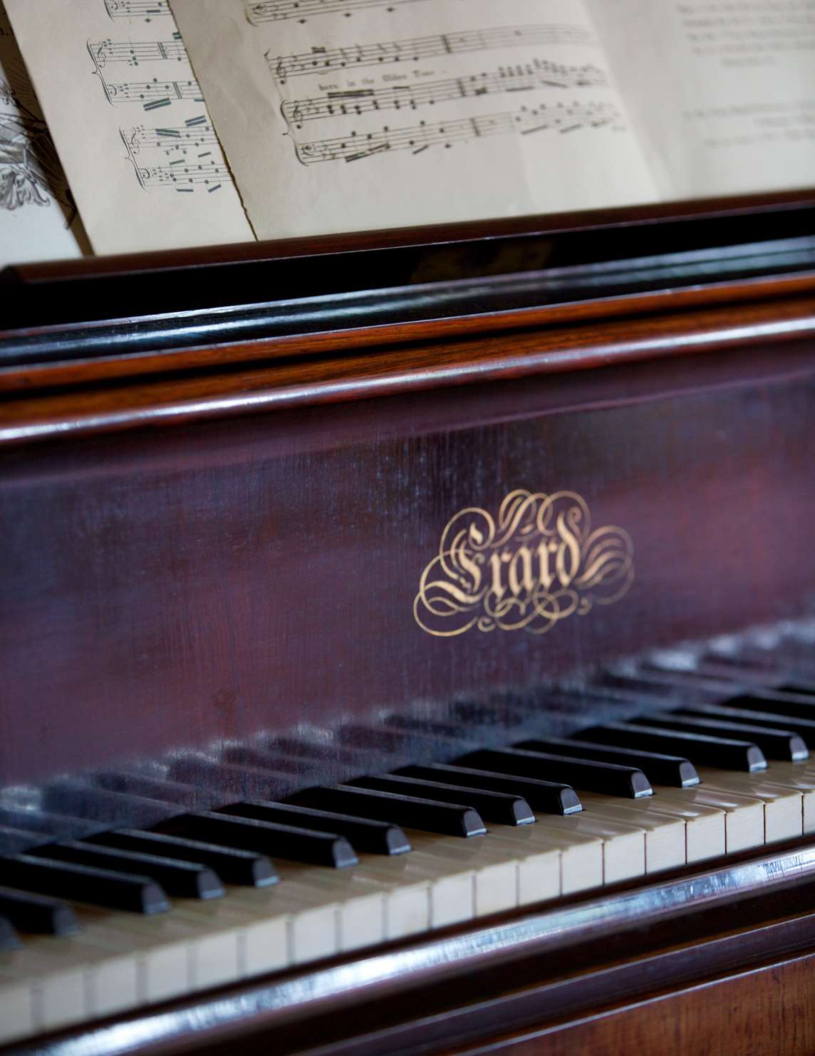 Image: Piano keys and music Image: Piano keys and music