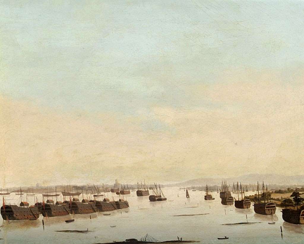 Prison ships in Portsmouth Harbour Prison ships in Portsmouth Harbour