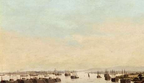 Prison ships in Portsmouth Harbour Prison ships in Portsmouth Harbour