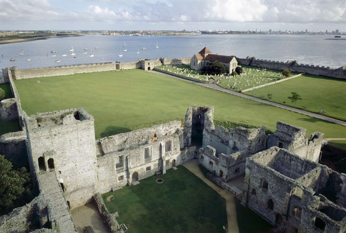 View from the top of the keep at Portchester View from the top of the keep at Portchester
